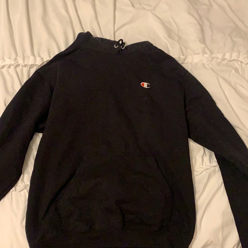 Black champion hoodie